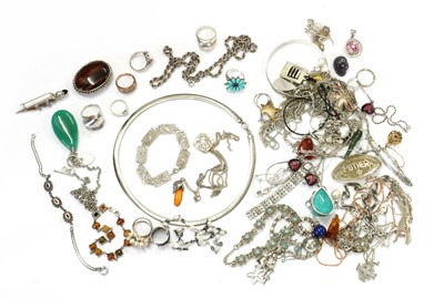 Lot 206 - A quantity of silver jewellery