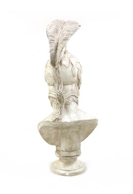 Lot 458 - A large plaster bust of Achilles