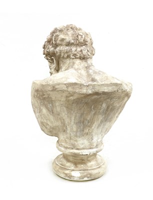 Lot 459 - A large plaster bust of hercules