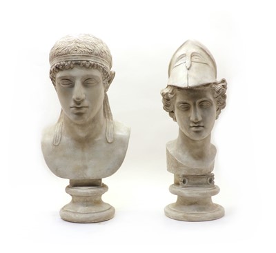 Lot 138 - A plaster bust depicting Athena