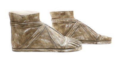 Lot 148 - A pair of large plaster feet
