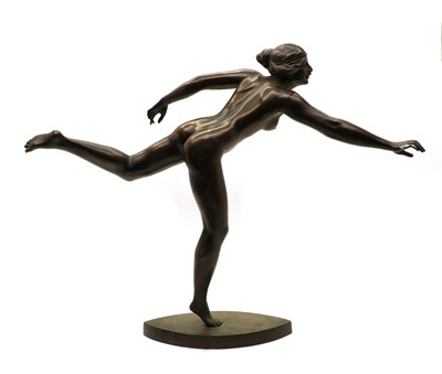 Lot 133 - A bronze of a 1920's outstretched female nude