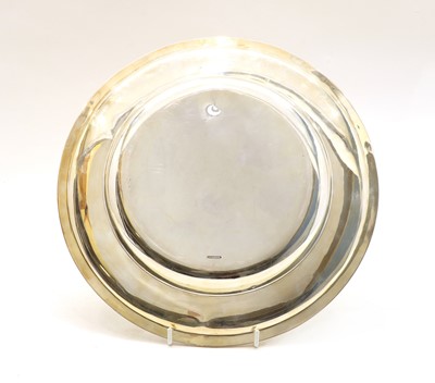 Lot 44 - A circular silver tray by Mappin and Webb