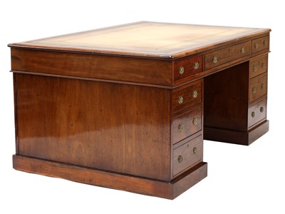 Lot 199 - A late Regency mahogany partners' desk