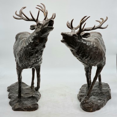 Lot 302 - Braying stags