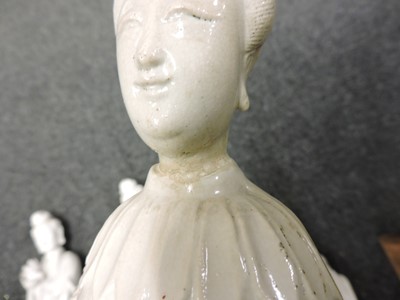 Lot 94 - A collection of Chinese blanc de Chine figures