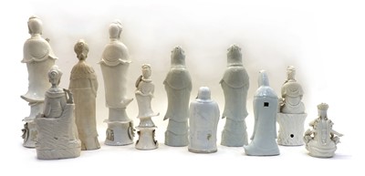 Lot 94 - A collection of Chinese blanc de Chine figures