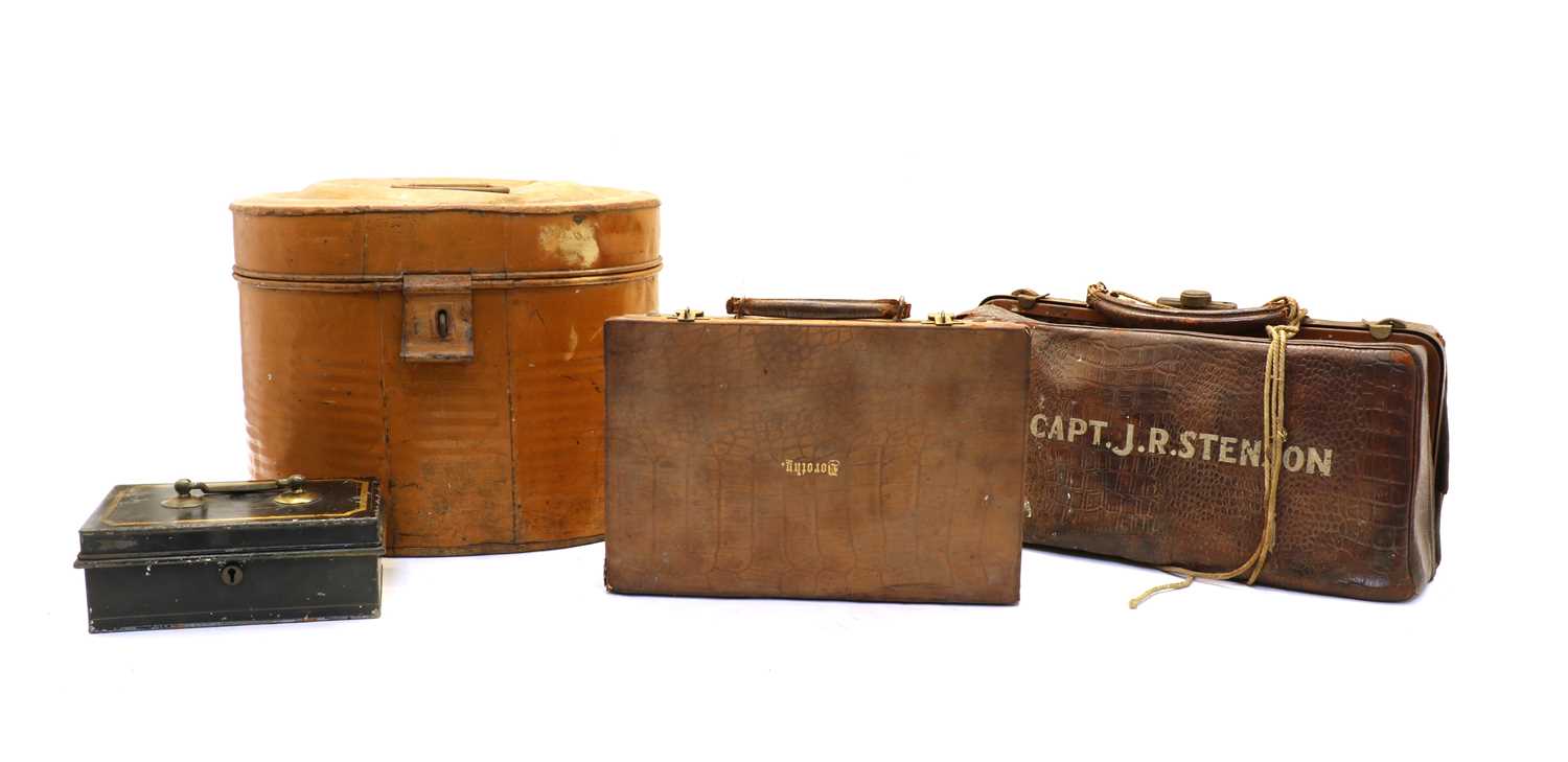 Lot 228 - Two toleware hat boxes