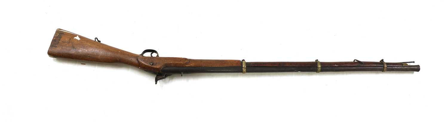 Lot 227 - An antique percussion cap musket Early 19th