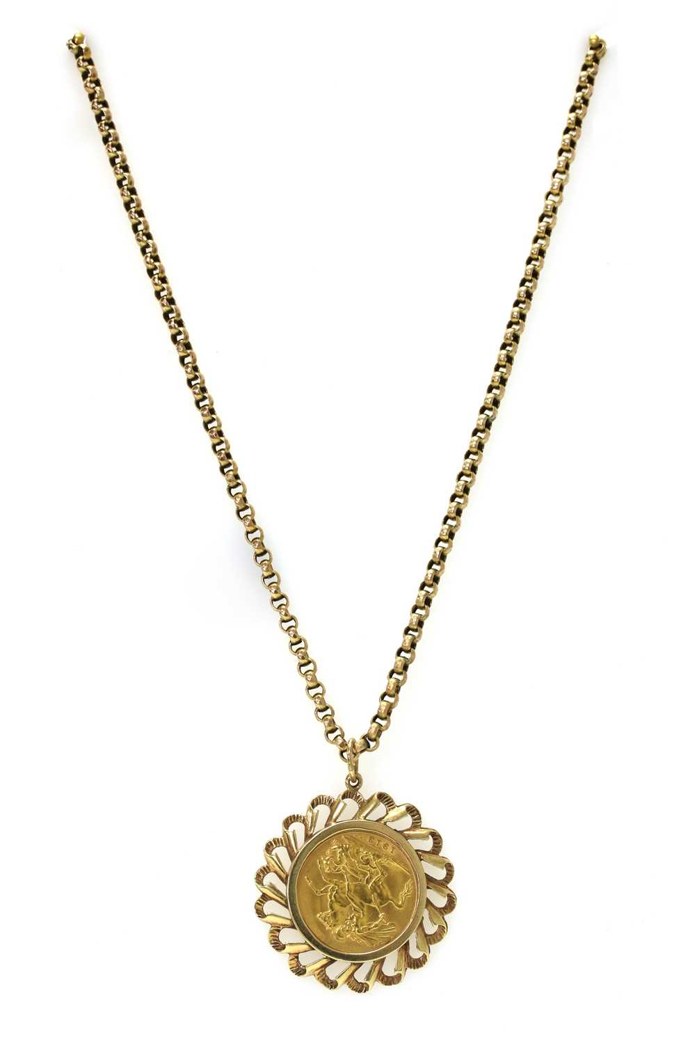 Lot 1089 - A George V sovereign pendant