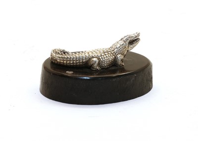 Lot 23 - A contemporary silver sculpture of a crocodile by Patrick Mavros
