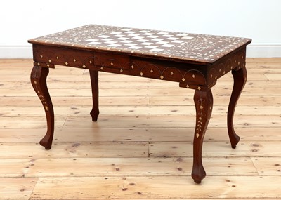 Lot 90 - An Indian low games table