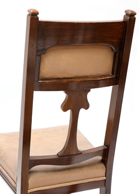 Lot 352 - A set of eight Art Nouveau walnut dining chairs