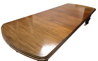 Lot 111 - A Victorian walnut extending dining table