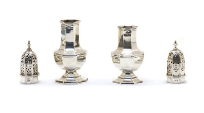 Lot 5 - Two silver George III style casters