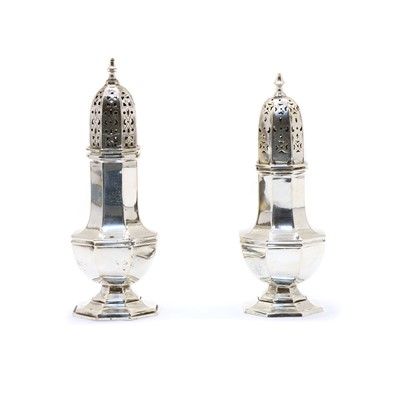 Lot 5 - Two silver George III style casters