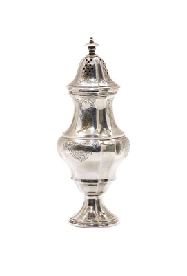 Lot 9 - An antique continental silver caster