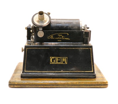 Lot 157 - An Edison Gem Cylinder Phonograph and cover