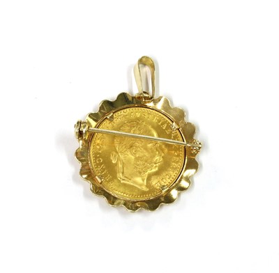 Lot 1095 - An Austrian ducat coin brooch/pendant