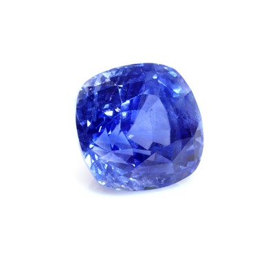 Lot 293 - An unmounted cushion cut unheated sapphire of 3.84ct
