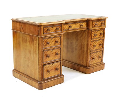 Lot 358 - A Victorian satin walnut desk