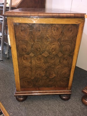 Lot 659 - A William and Mary oyster veneered laburnum and fruitwood inlaid chest of drawers