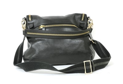 Lot 271 - Anya Hindmarch black leather maxi zip satchel bag