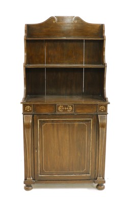 Lot 422 - A Regency style grained rosewood bookcase cabinet
