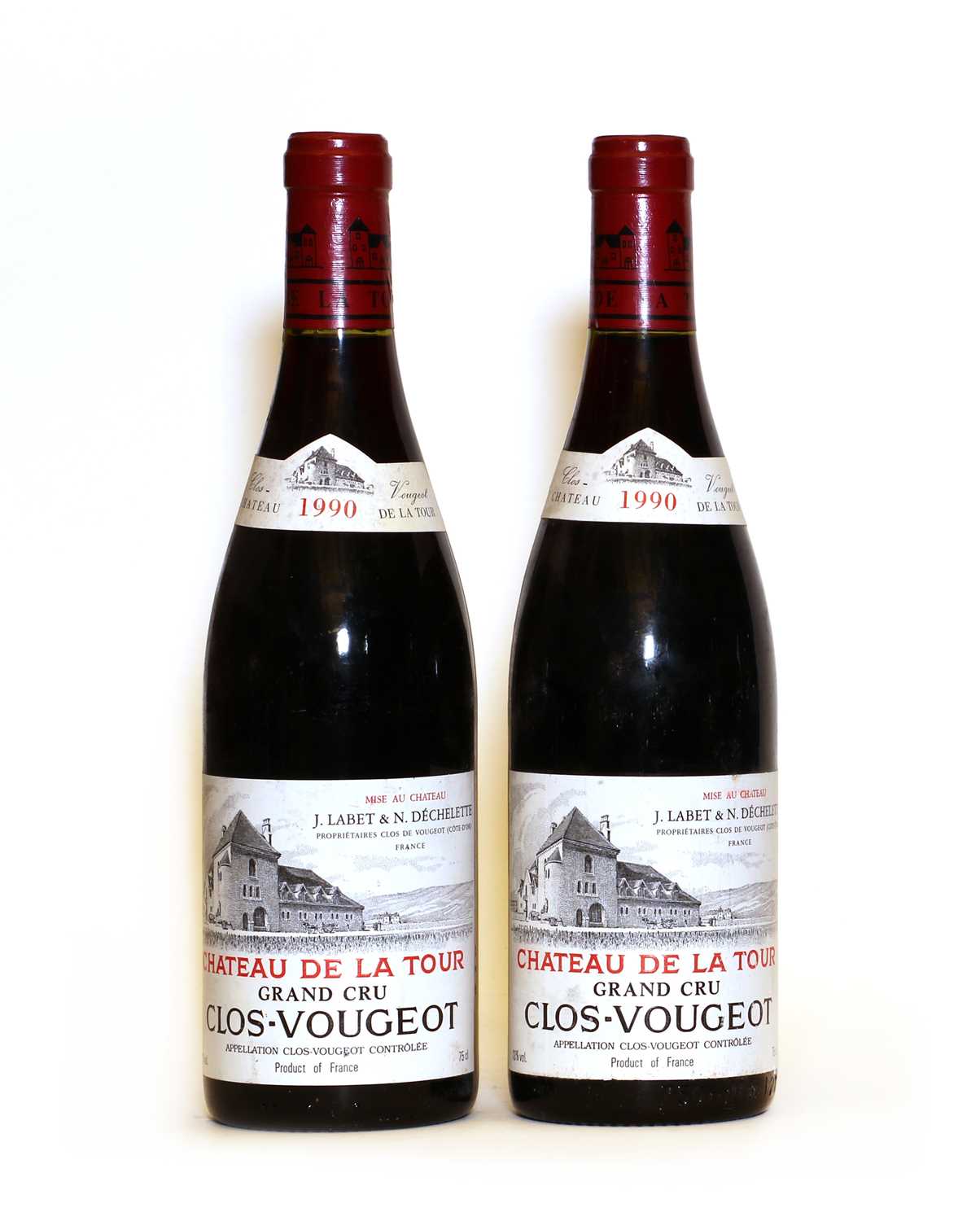 Lot 62 - Clos-Vougeot, Grand Cru, Chateau de la Tour, 1990, two bottles
