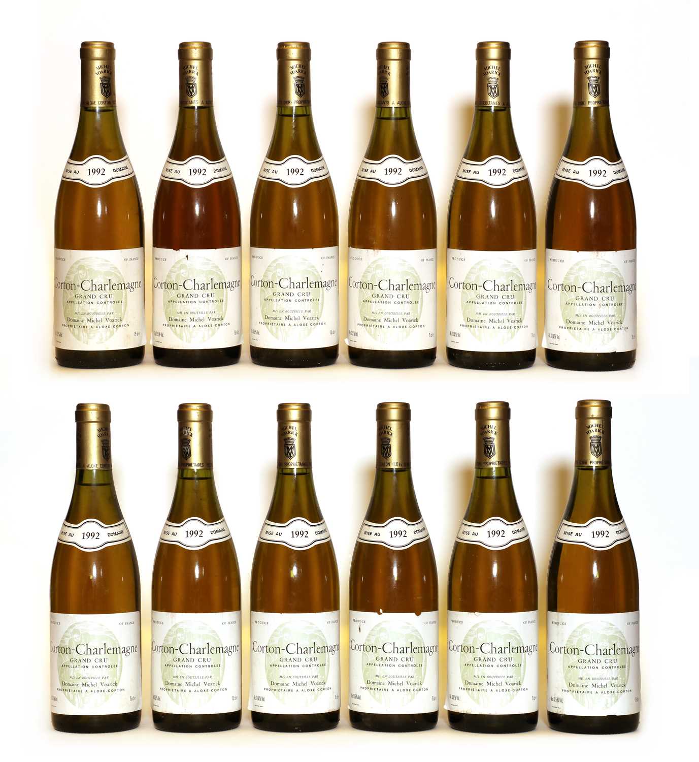 Lot 39 - Corton Charlemagne, Grand Cru, Domaine Michel Voarick, 1992, twelve bottles