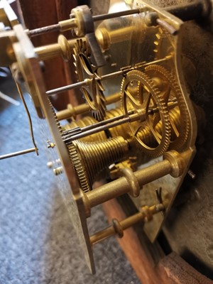 Lot 190 - A 19th century mahogany cased drop dial wall clock