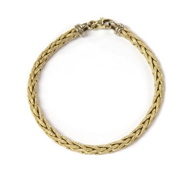 Lot 1120 - A 14ct gold plaited bracelet