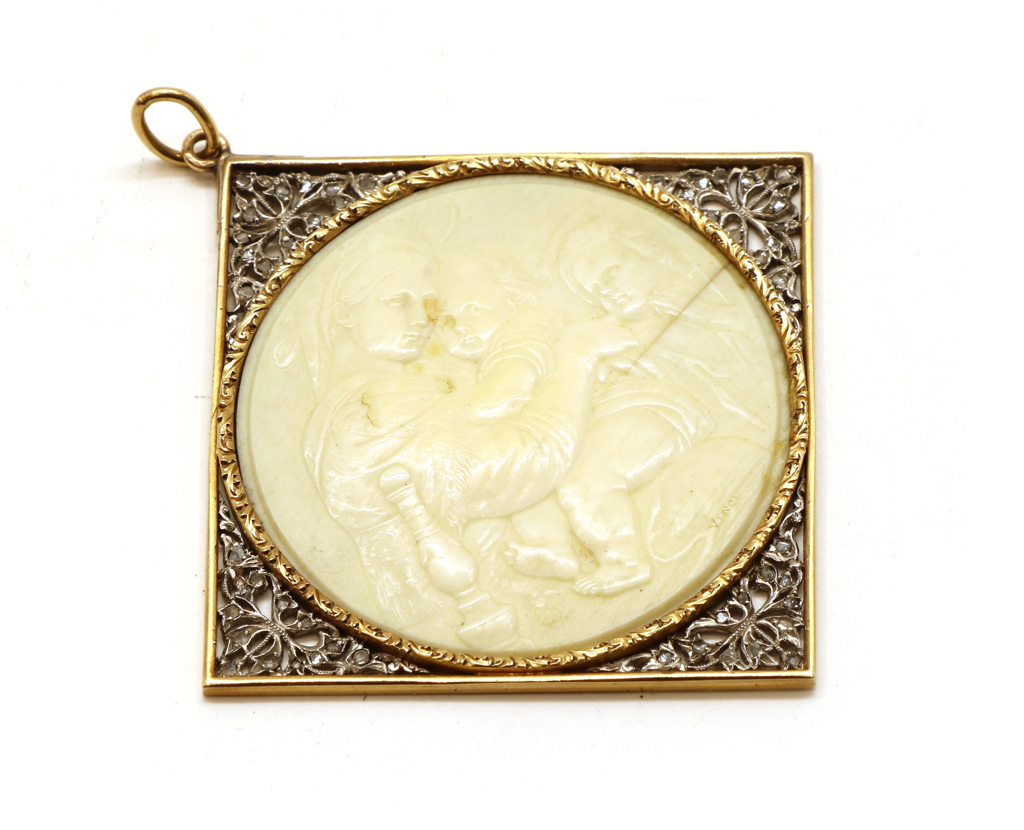 ivory cameo pendant