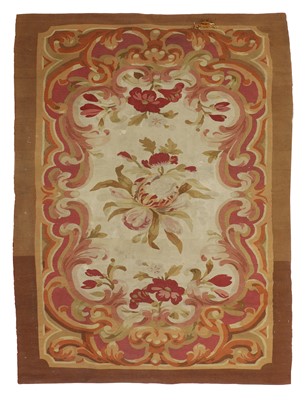 Lot 485 - A French Aubusson flatweave rug