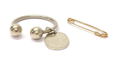 Lot 1325 - A sterling silver key ring, by Tiffany & Co.