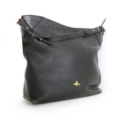 Lot 533 - A black leather Vivienne Westwood shoulder bag