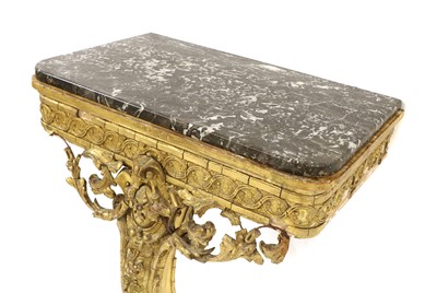 Lot 383 - A pair of Louis V style giltwood console tables
