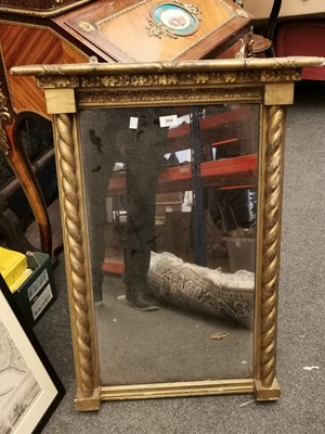 Lot 394 - A giltwood pier mirror