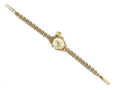 Lot 1524 - A ladies' 9ct gold Rodania mechanical bracelet watch