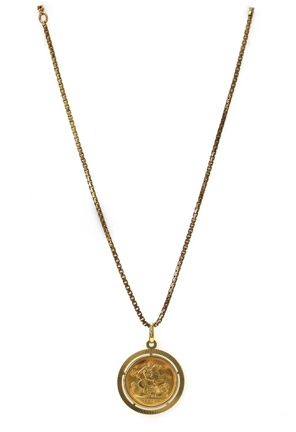 Lot 1090 - An Elizabeth II sovereign pendant