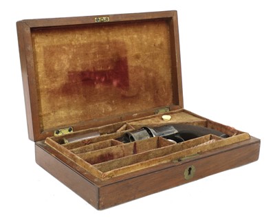 Lot 736 - A cased percussion transitional six-shot revolver