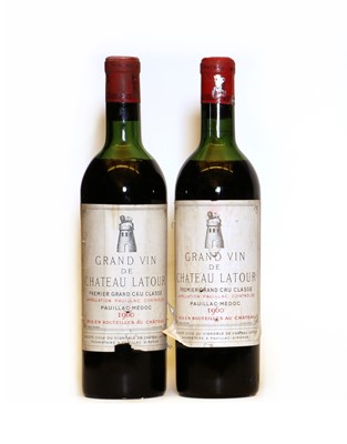 Lot 185 - Chateau Latour, 1er Cru Classe, Pauillac, 1960, two bottles
