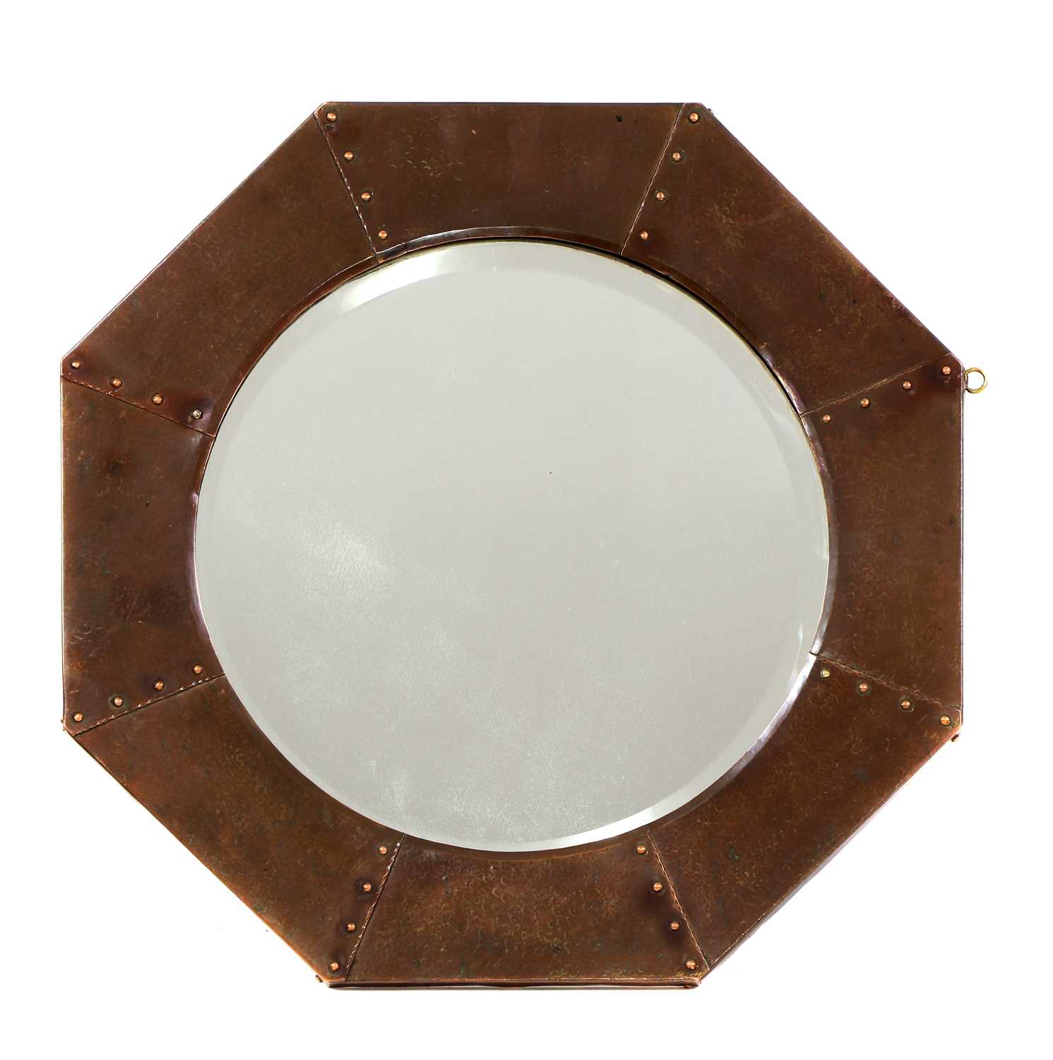 Lot 95 - An Arts and Crafts copper mirror