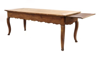 Lot 582 - A French provincial sycamore kitchen table