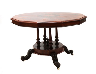 Lot 293 - A Victorian parquetry centre table