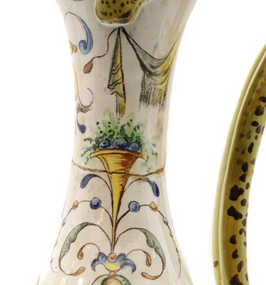 Lot 151 - A very large 18th century style Maiolica ewer