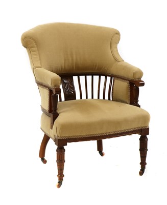 Lot 368 - A calico upholstered armchair