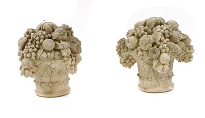 Lot 359 - A pair of composite stone post finials