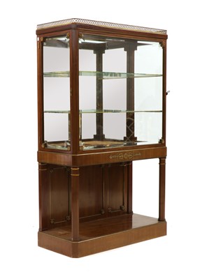 Lot 381 - A French mahogany and gilt mounted vitrine