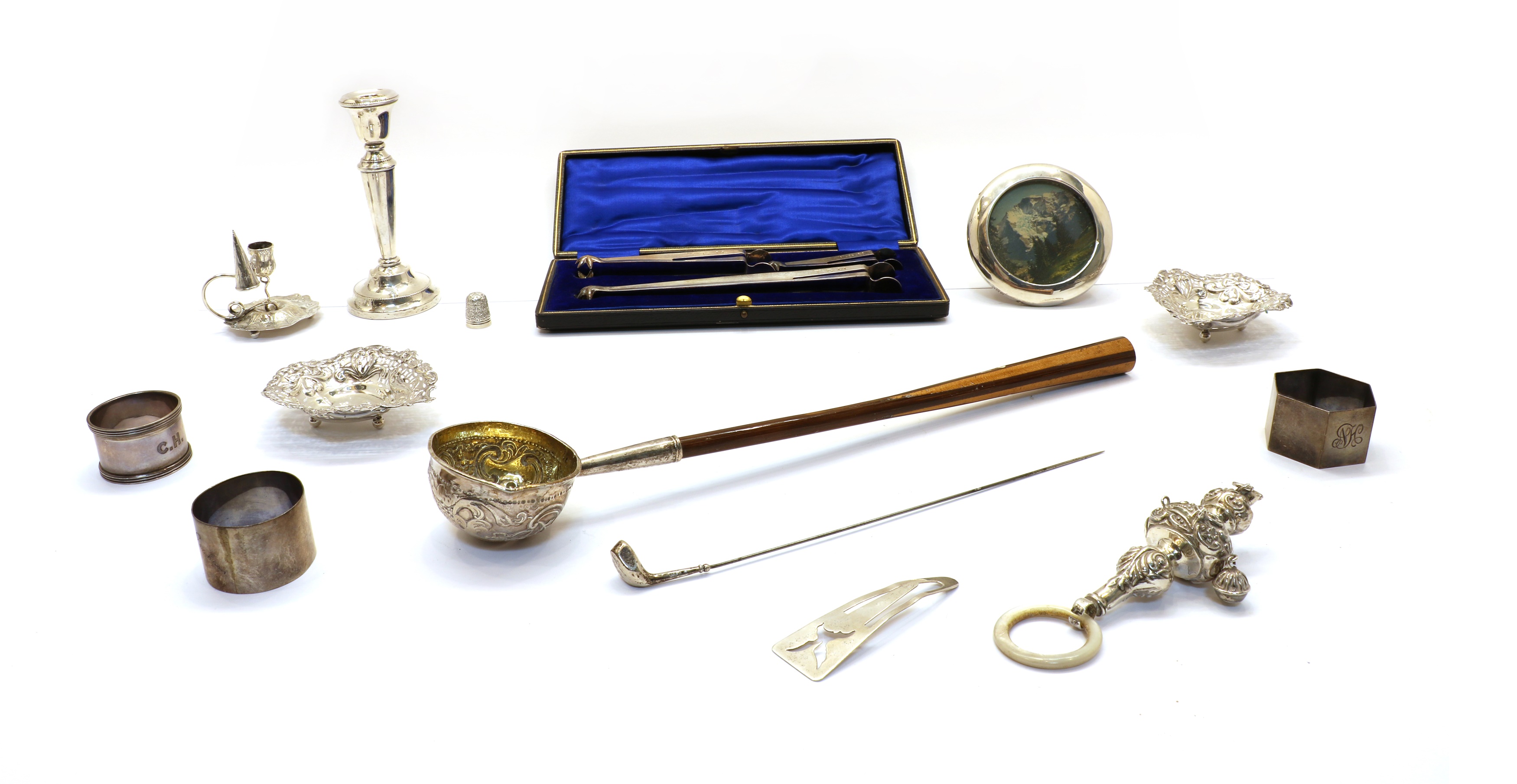Lot 45 A collection of silver items,